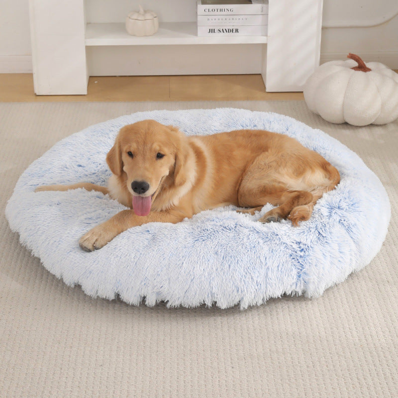 Round Plush Warm Pet Sleep Mat Bed House