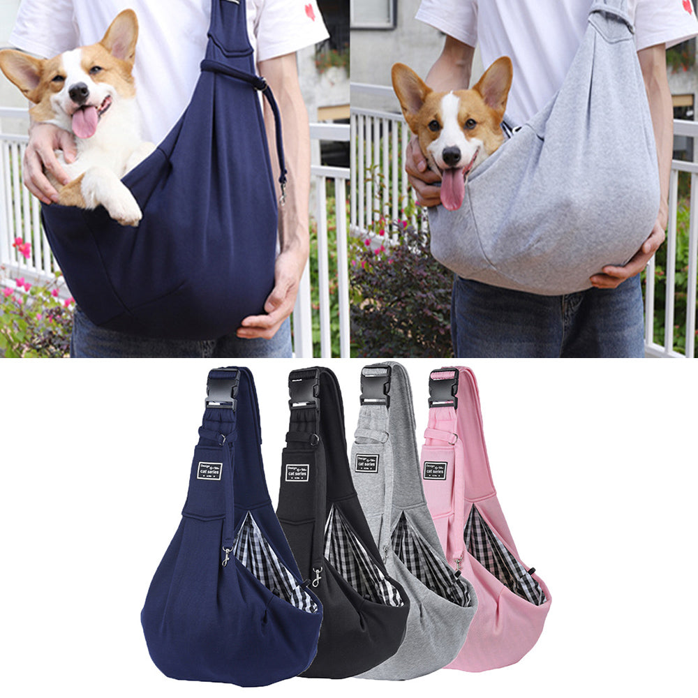 Cotton Pet Shoulder Carrier Crossbody Travel Tote Bag