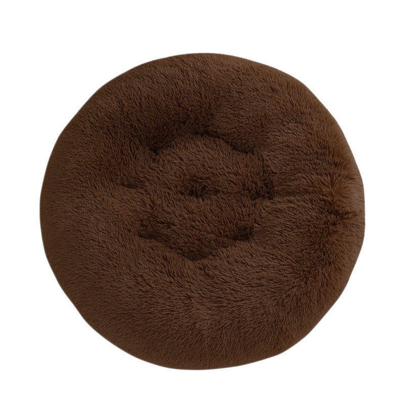 Round Plush Warm Pet Sleep Mat Bed House