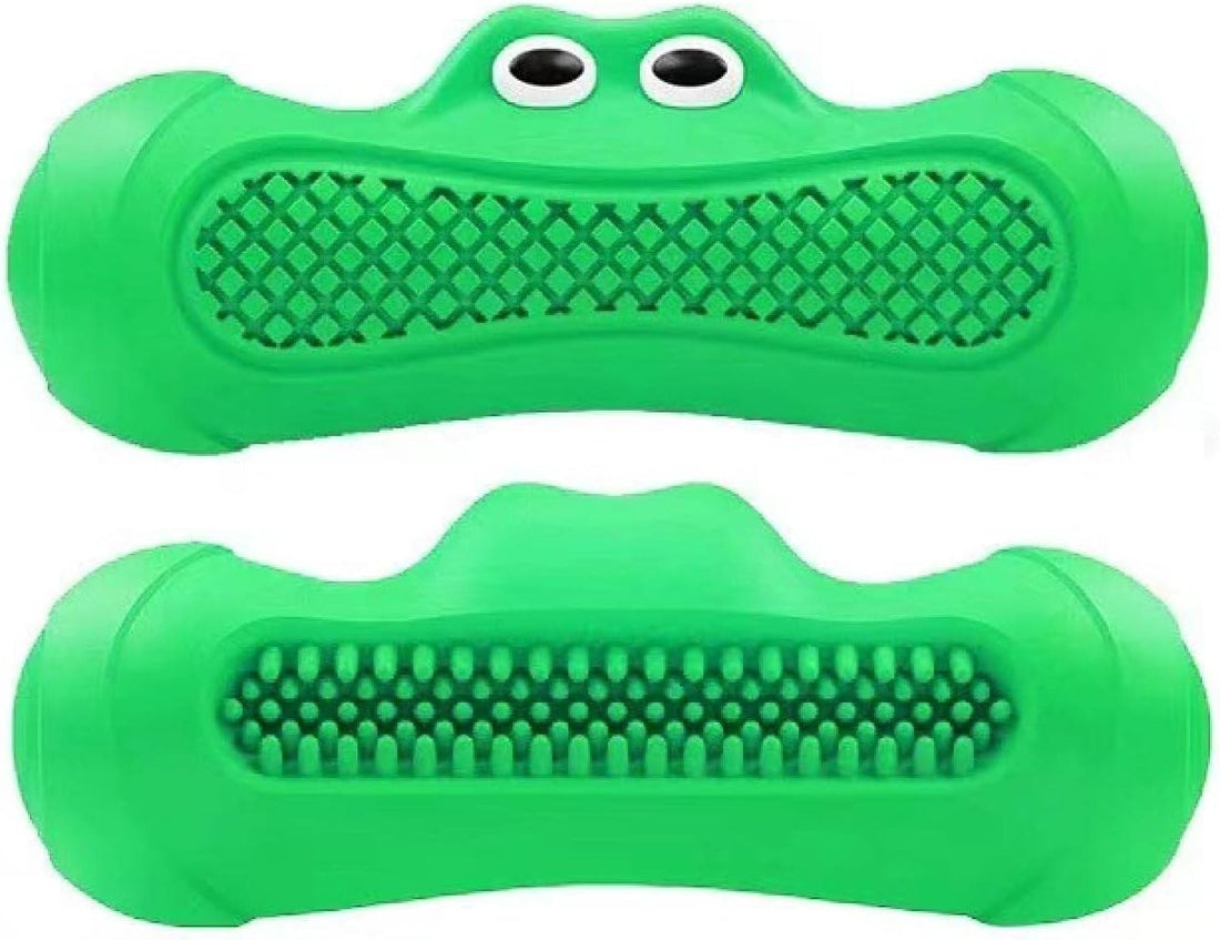Vocal Rugby Shape Rubber Pet Chew And Teething Toy