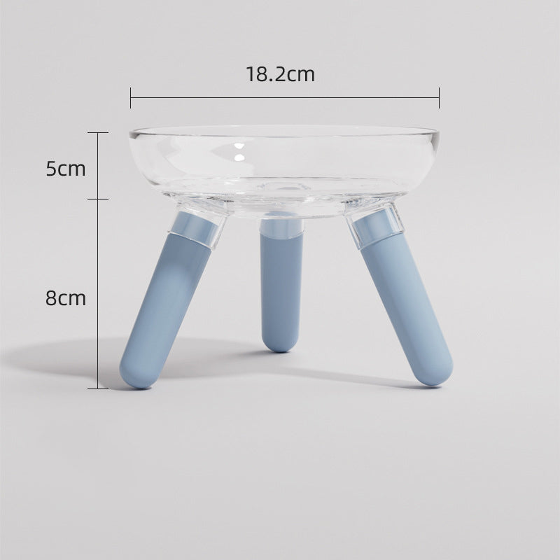 Transparent Glass Pet Feeding And Drinking Bowl Anti Knock