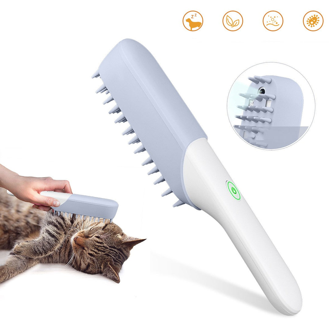 Pet Silicone Massage Grooming Brush Hair Removal Cleaning Tool