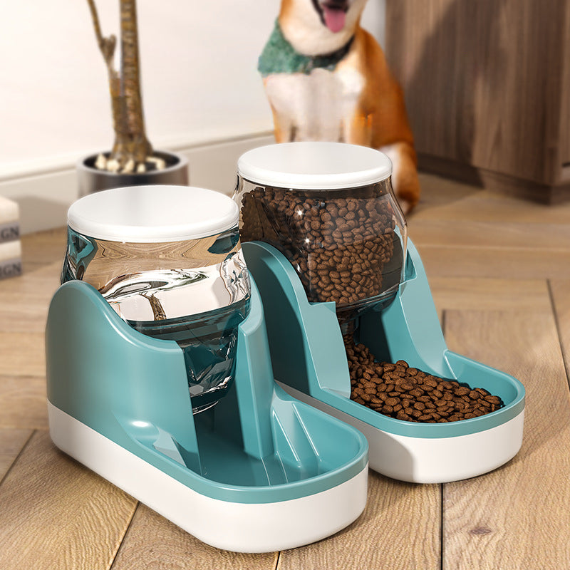 Automatic Pet Water Fountain Food Dispenser Large Capacity Feeding System