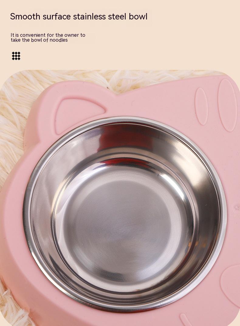 Pet Food And Water Feeding Bowl Basin Set