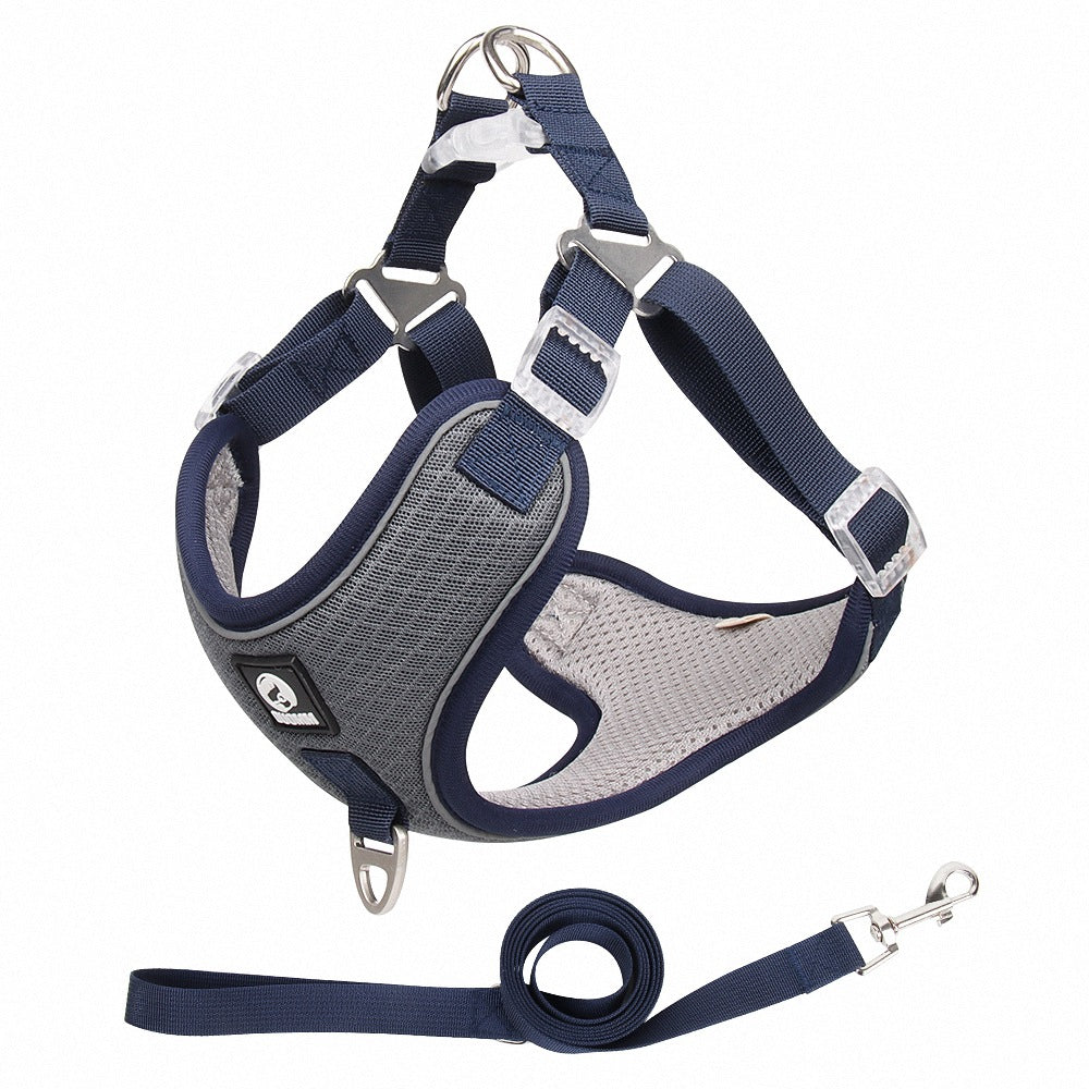 Adjustable Breathable Pet Harness With Leash For Walking