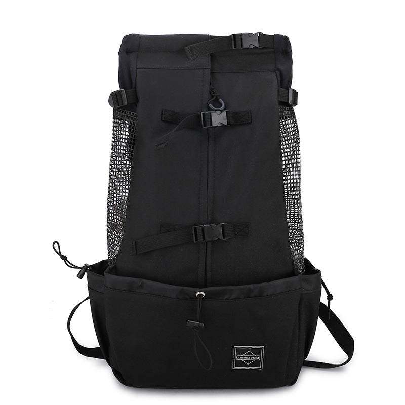 Double Shoulder Pet Backpack Carrier Travel Outdoor Bag