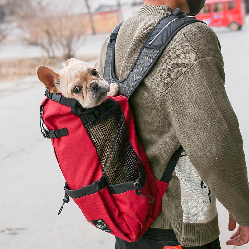 Double Shoulder Pet Backpack Carrier Travel Outdoor Bag