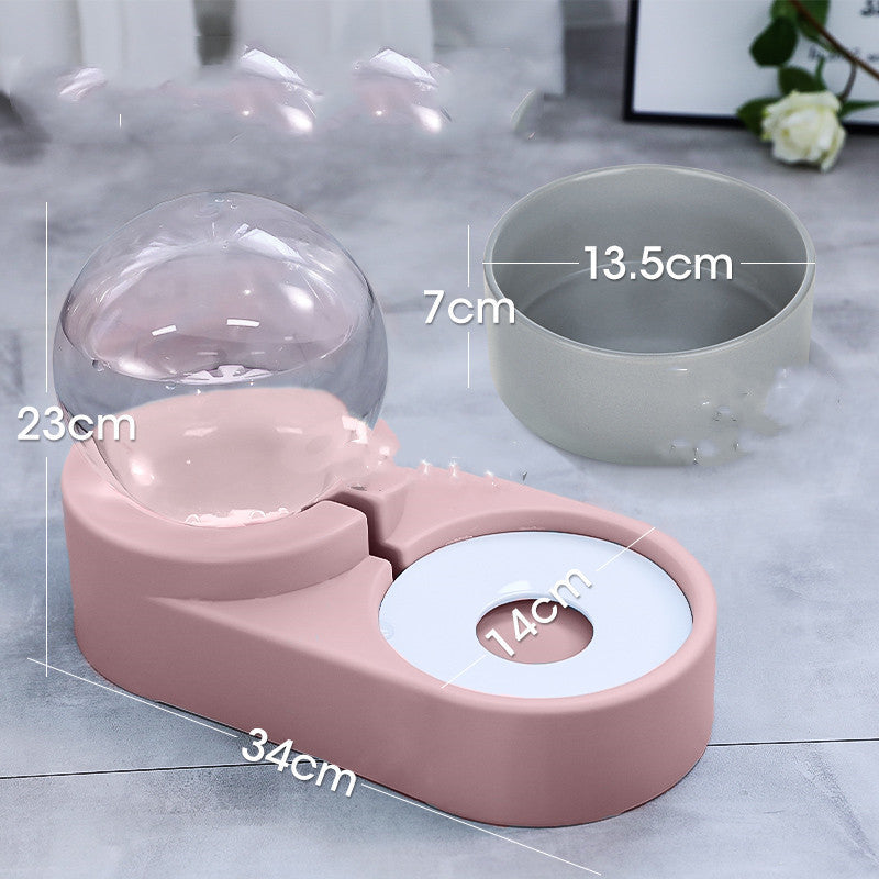 Bubble Ball Automatic Pet Water Fountain Feeder Bowl