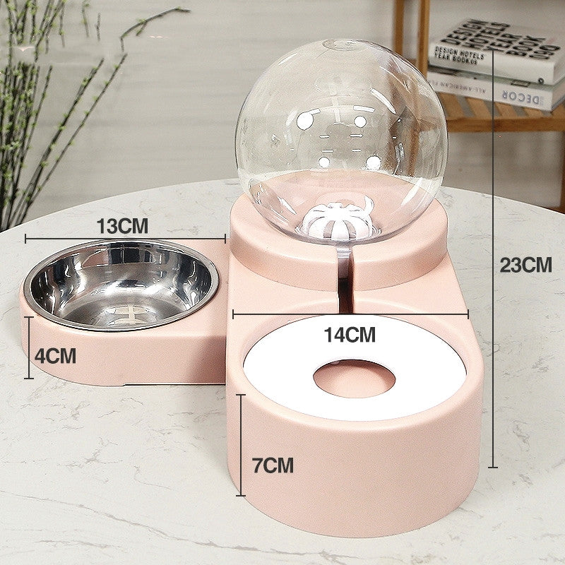 Bubble Ball Automatic Pet Water Fountain Feeder Bowl