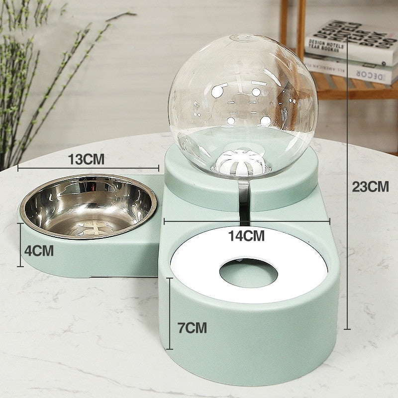 Bubble Ball Automatic Pet Water Fountain Feeder Bowl