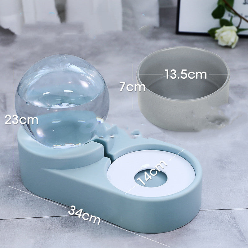 Bubble Ball Automatic Pet Water Fountain Feeder Bowl