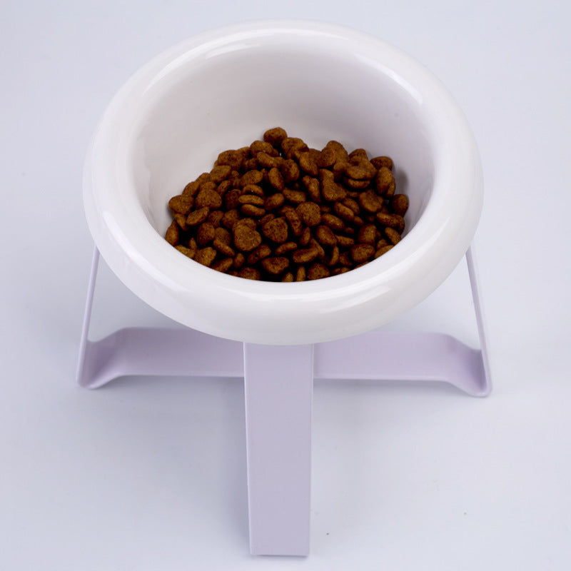 Antislip Double Bowl Pet Feeder With Iron Stand