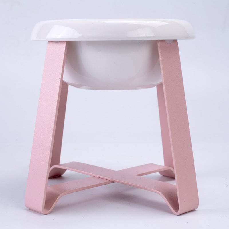 Antislip Double Bowl Pet Feeder With Iron Stand