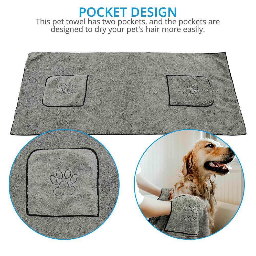 Super Absorbent Large Pet Bathrobe Towel Grooming Wear