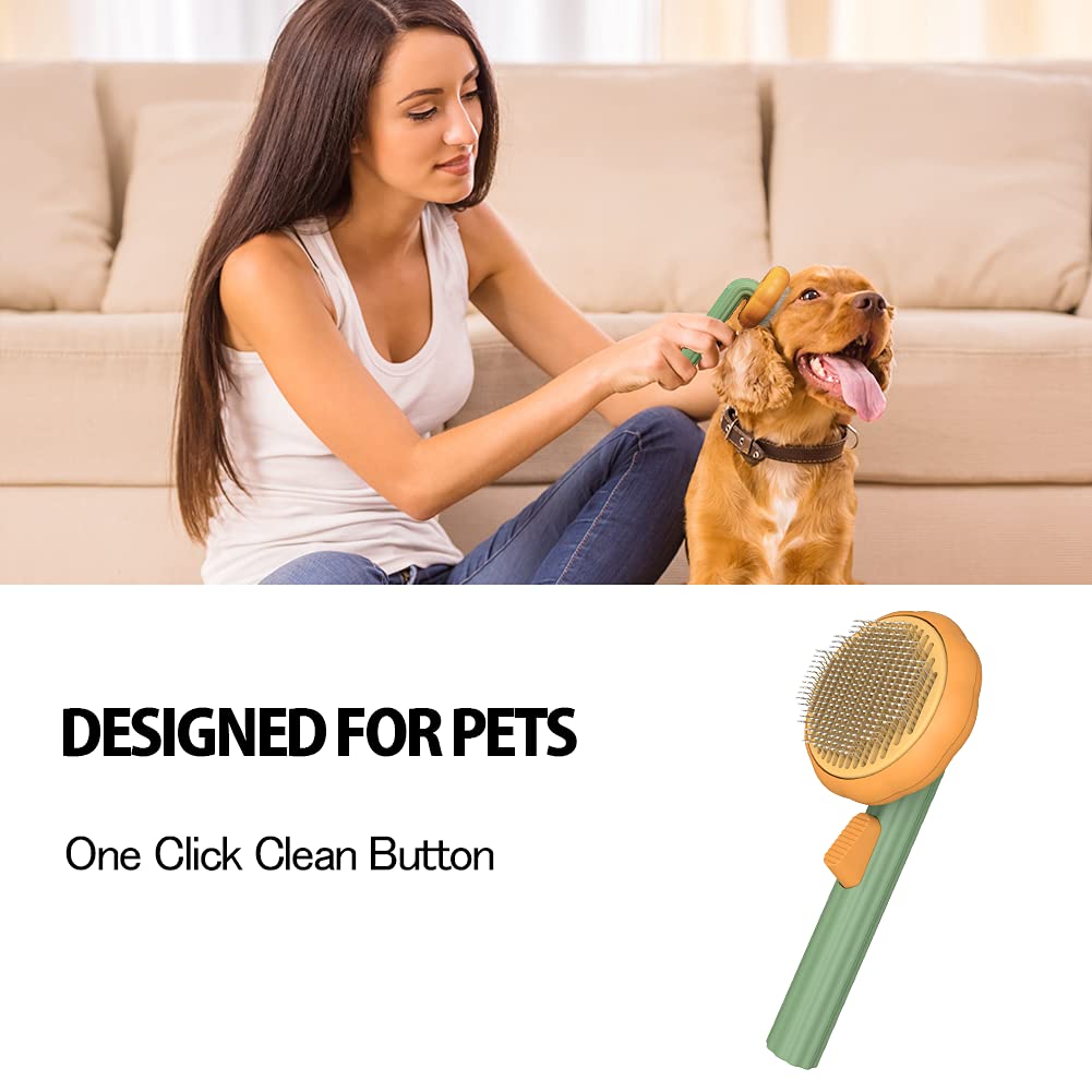 Pet Self Cleaning Slicker Brush Detangling Grooming Tool