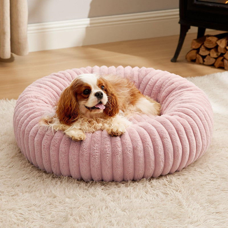 High Grammage Plush Pet Bed Round Warm Cushion Mat