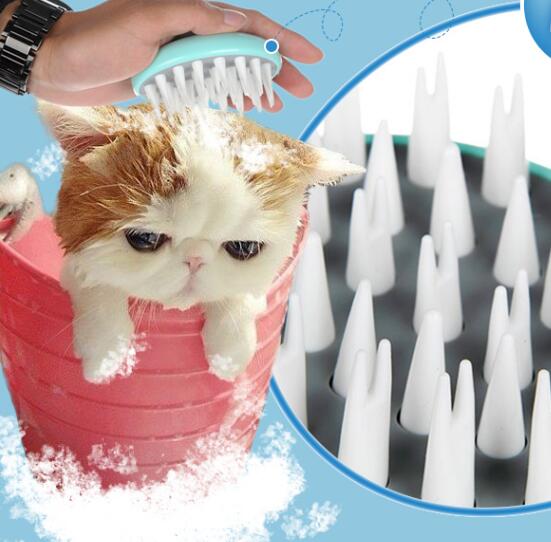 Comfortable Pet Massage Bath Grooming Brush Cleaning Comb