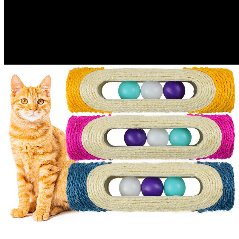 Long Sisal Drum Interactive Pet Toy Three Piece