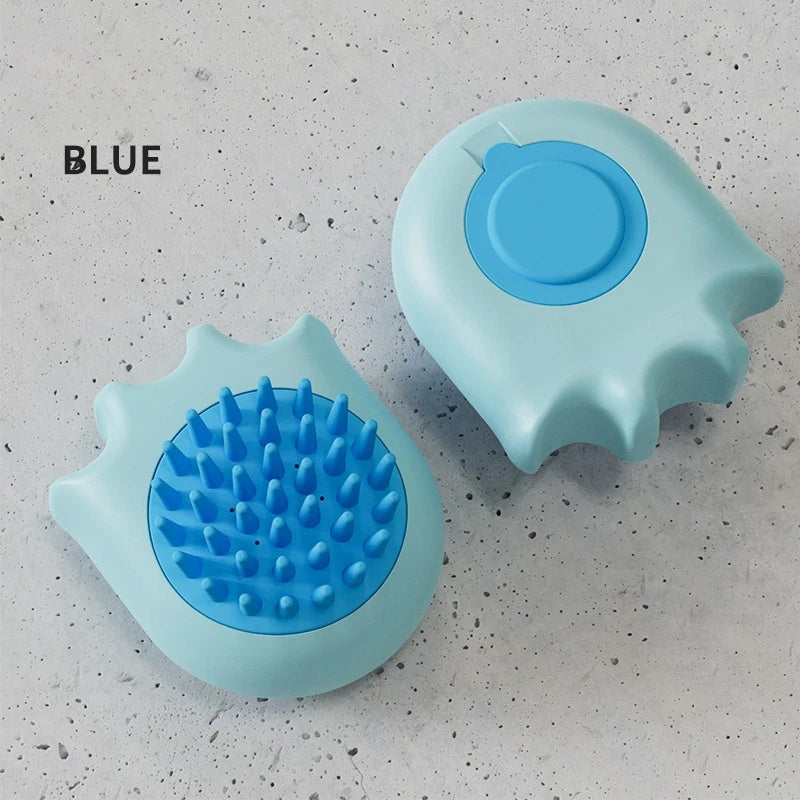 Pet Bath Massage Brush Comb Cleaning Shampoo Dispenser Tool
