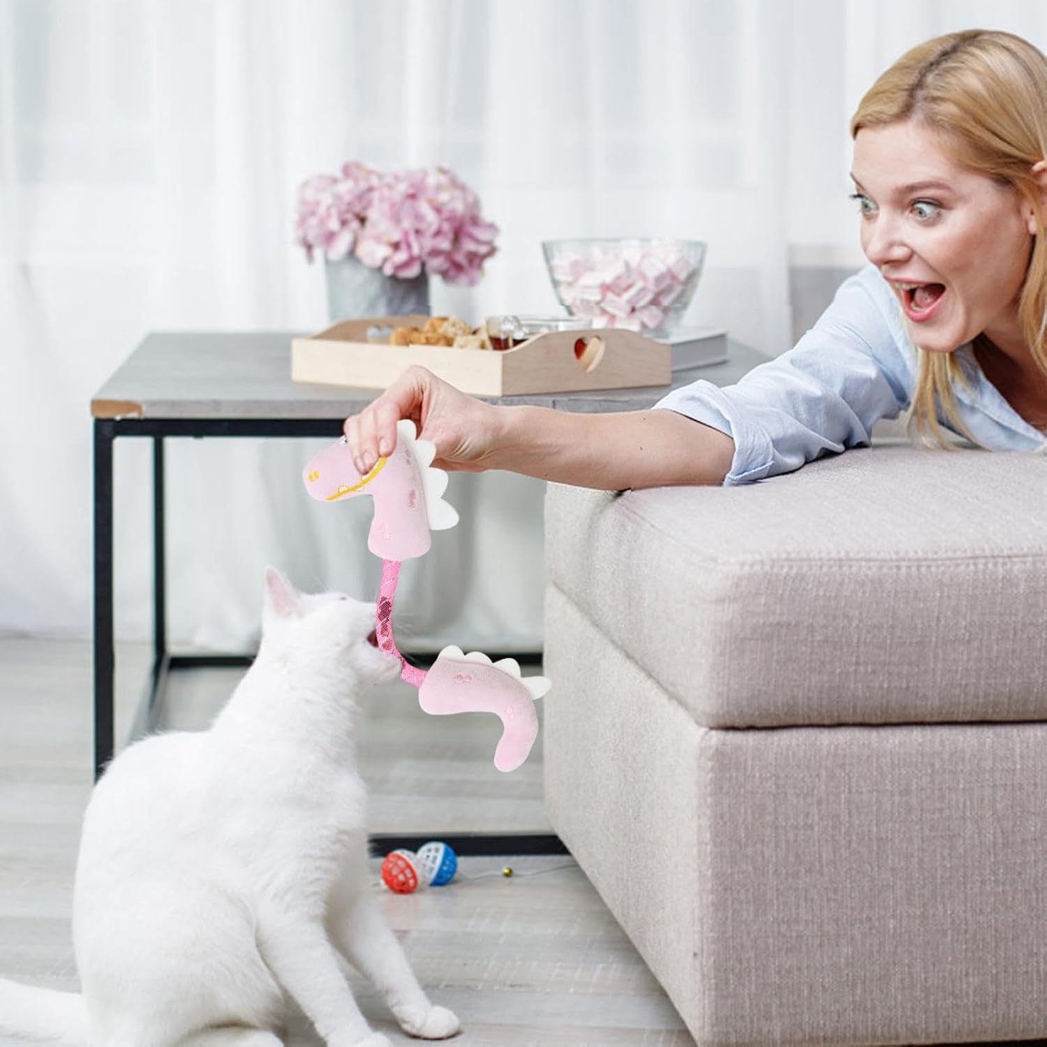 Catnip Rope Chew Interactive Pet Teeth Cleaning Toy