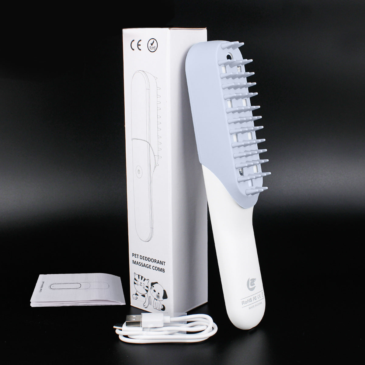 Pet Silicone Massage Grooming Brush Hair Removal Cleaning Tool