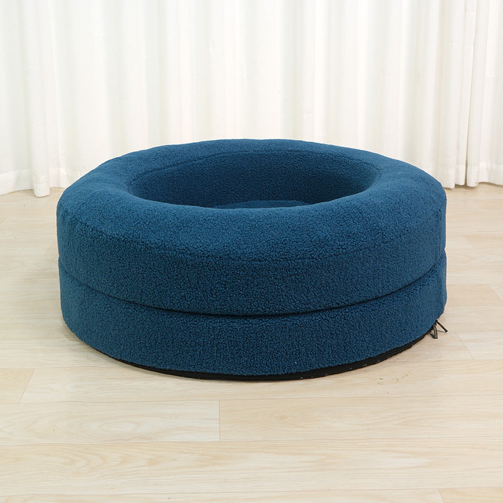 Solid Color Leisure Pet Round Bed Nest
