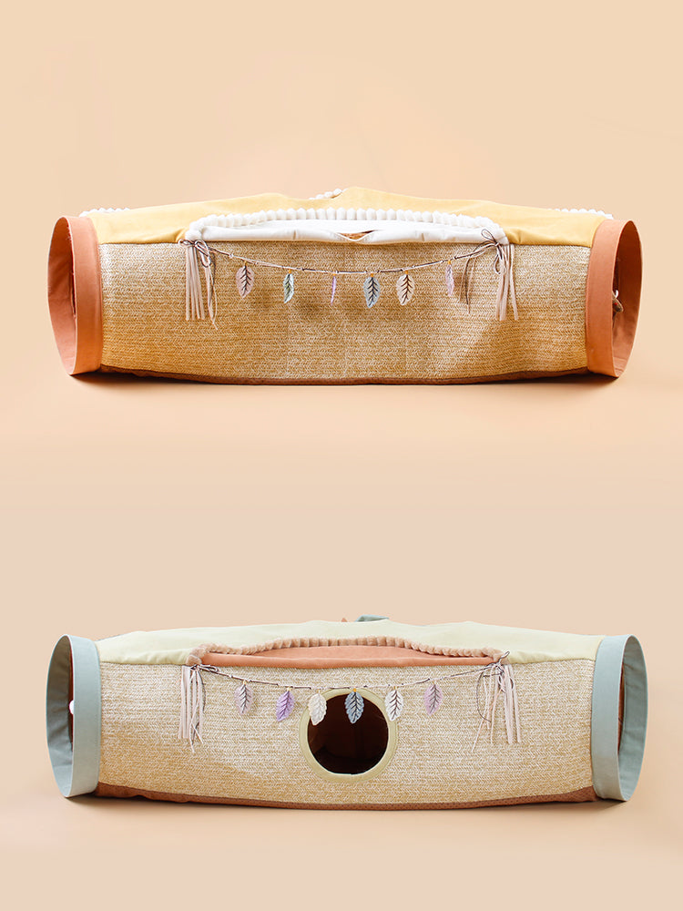 Totoro Style Pet Litter Roll Tunnel Interactive Toy Supplies