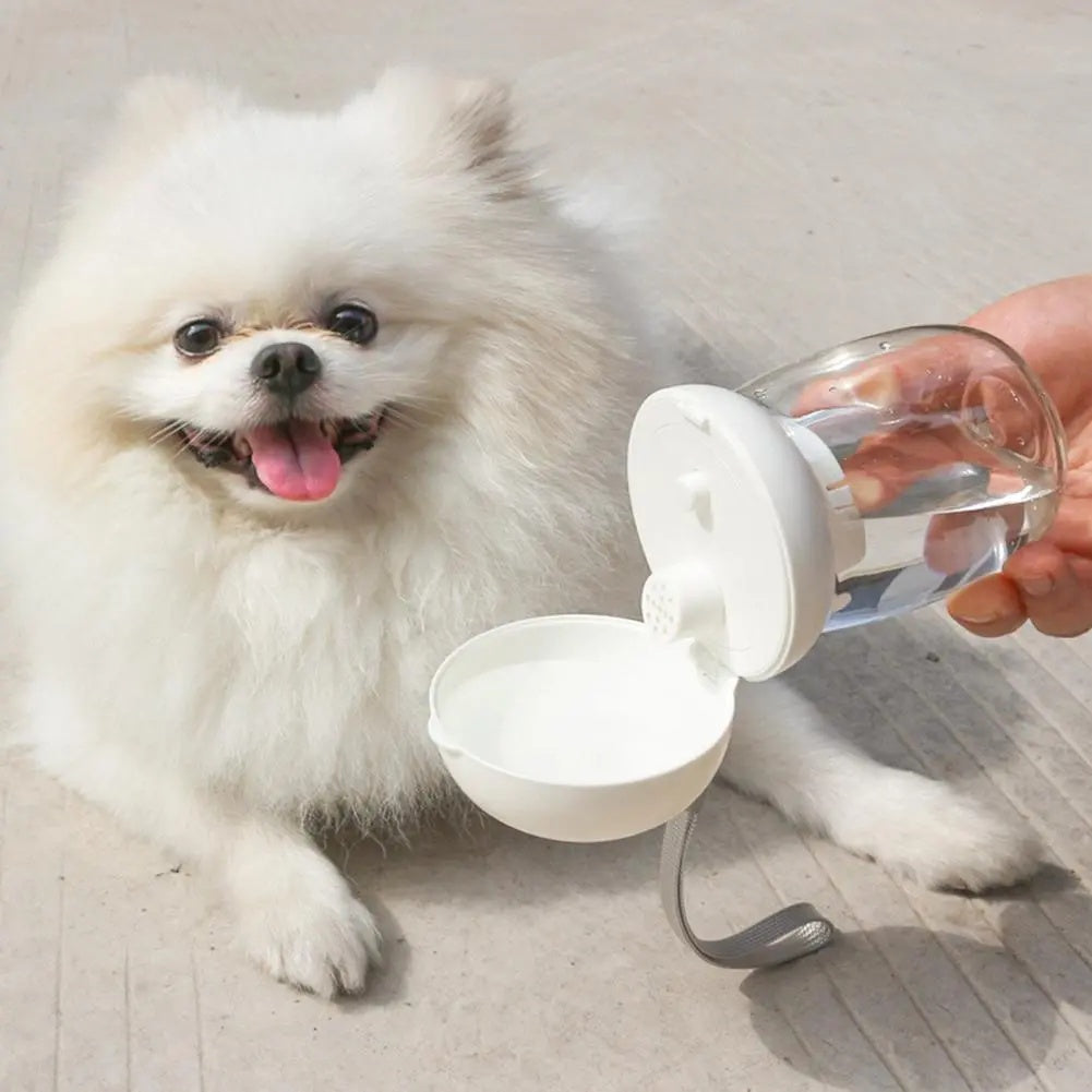 Portable Pet Travel Water Bottle Feeding Cup With Bowl