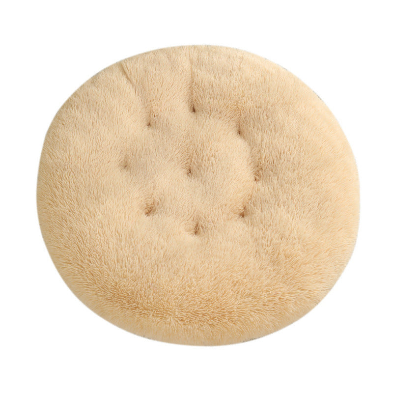 Round Plush Warm Pet Sleep Mat Bed House
