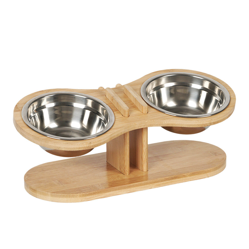Adjustable Tilted Pet Feeding Bowl Stand Elevated Feeder