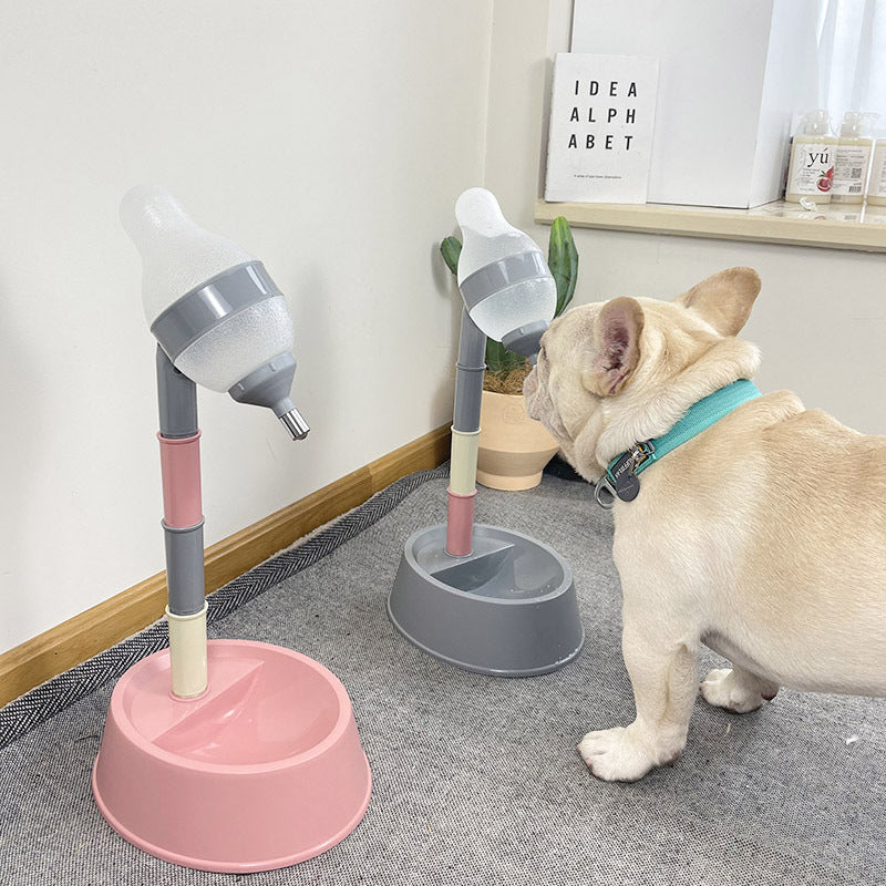 Automatic Pet Water Dispenser Adjustable Height Feeding Fountain