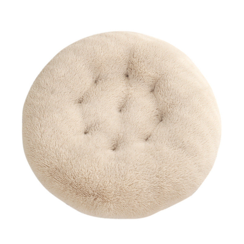Round Plush Warm Pet Sleep Mat Bed House