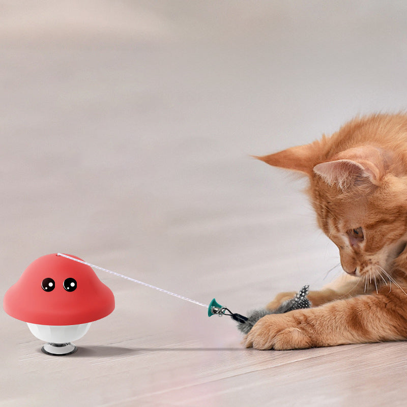 Suction Cup Retractable Pet Wand Teaser Toy For Indoor Play
