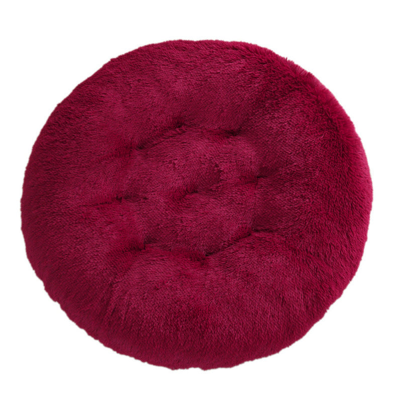 Round Plush Warm Pet Sleep Mat Bed House