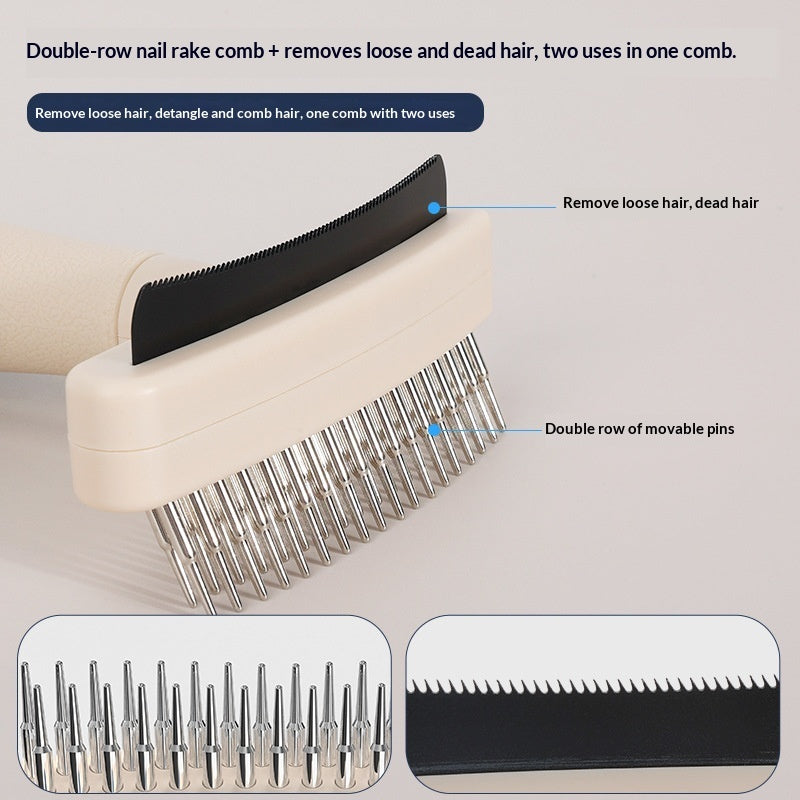Pet Grooming Brush Detangling Loose And Dead Hair Removal Tool