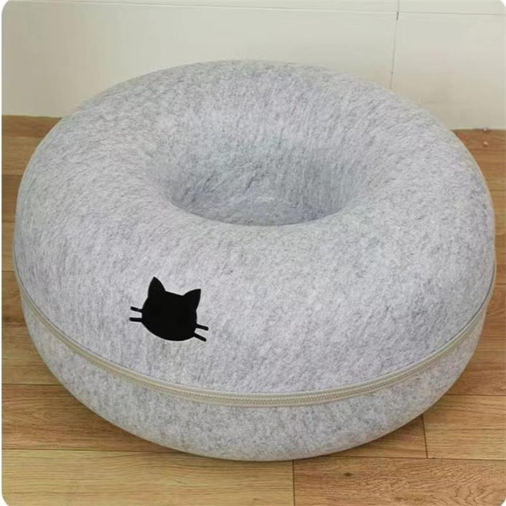 Comfortable Round Pet Bed Tunnel Cozy Resting Space