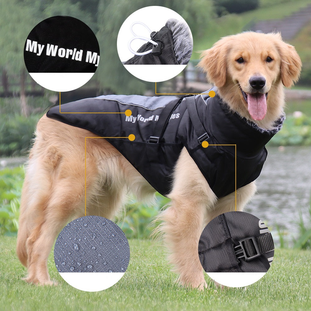 Warm Waterproof Reflective Pet Shell Jacket Outdoor Wear