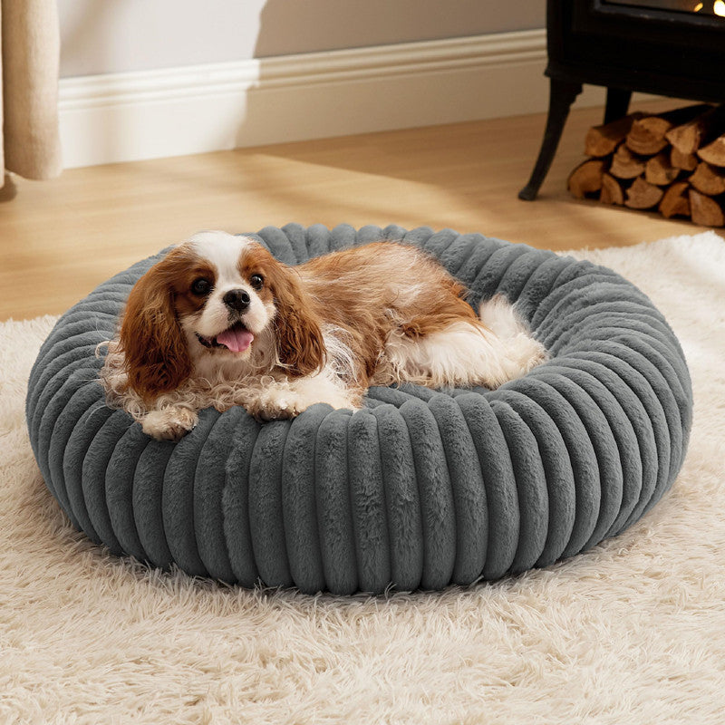 High Grammage Plush Pet Bed Round Warm Cushion Mat
