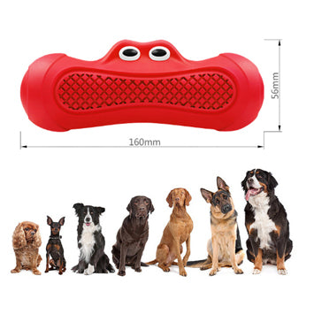Vocal Rugby Shape Rubber Pet Chew And Teething Toy