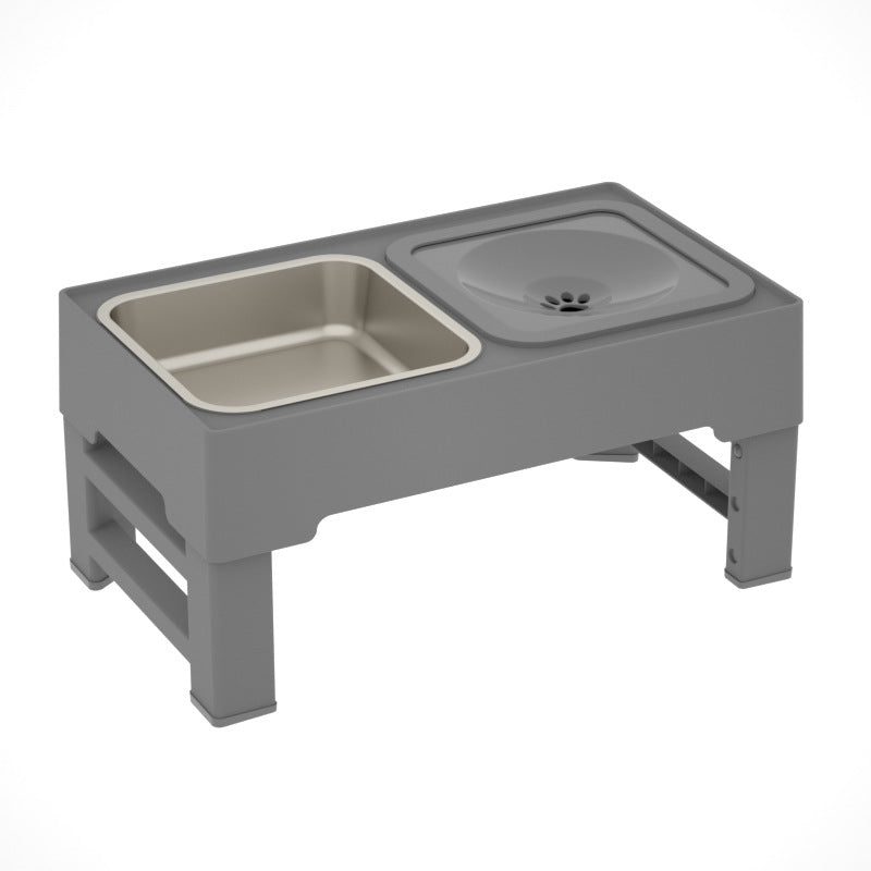 Adjustable Stainless Double Bowl Pet Elevated Feeder Stand