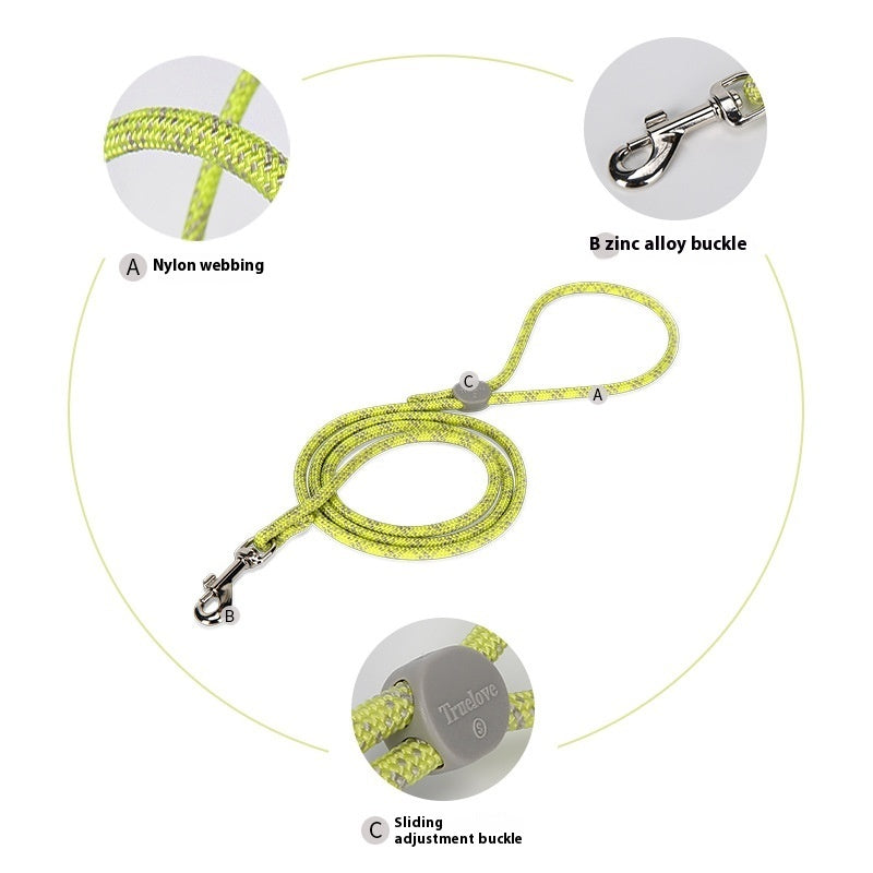 Colorful Adjustable Sliding Pet Leash Walking Lead