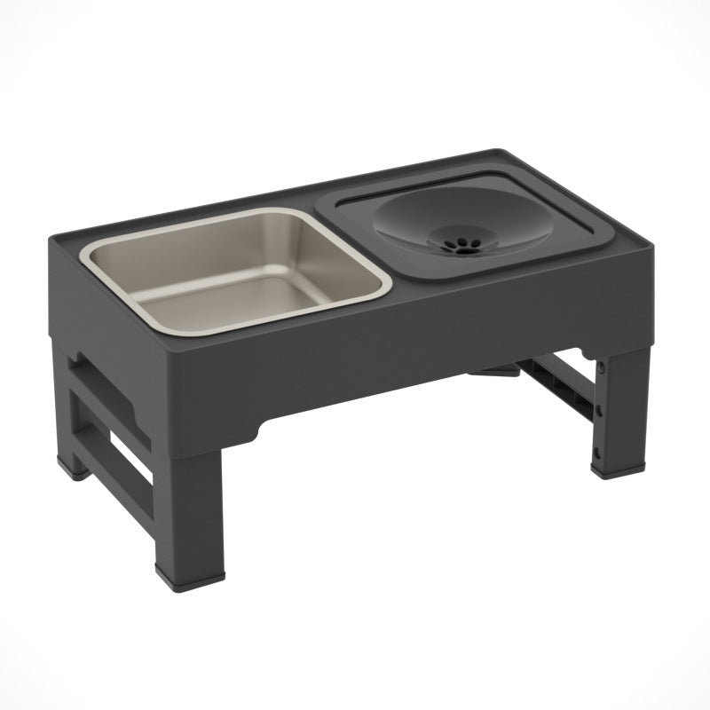 Adjustable Stainless Double Bowl Pet Elevated Feeder Stand