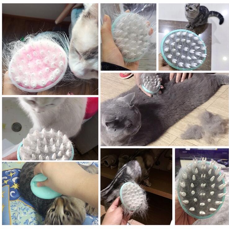 Comfortable Pet Massage Bath Grooming Brush Cleaning Comb