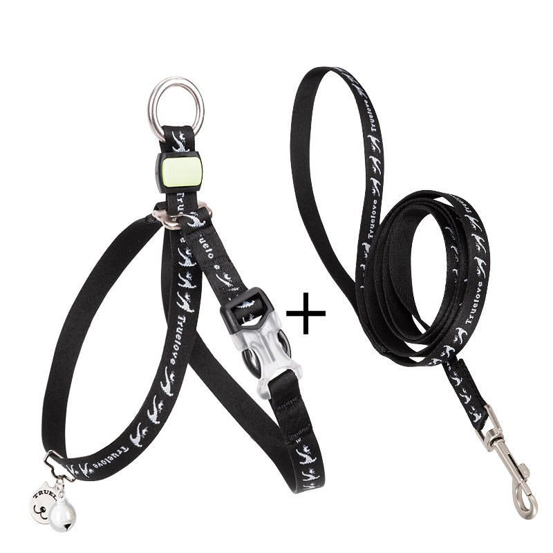 Pet Bell Vest Harness Leash Set For Walks