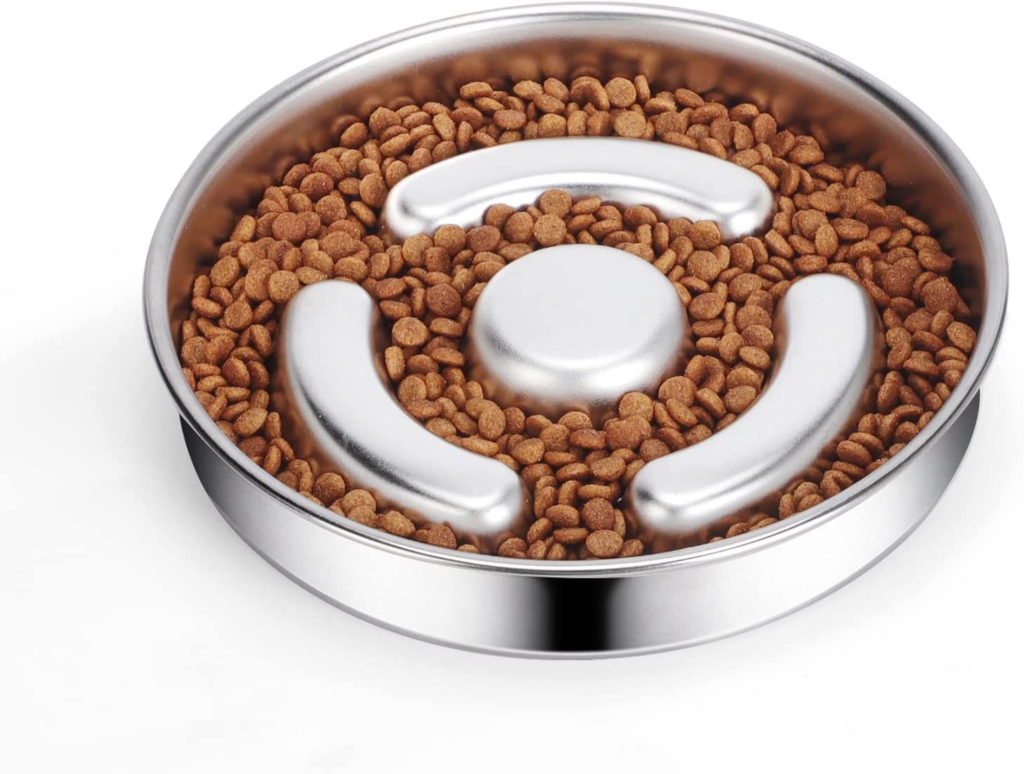 Stainless Steel Pet Slow Feeding Bowl Neck Protection