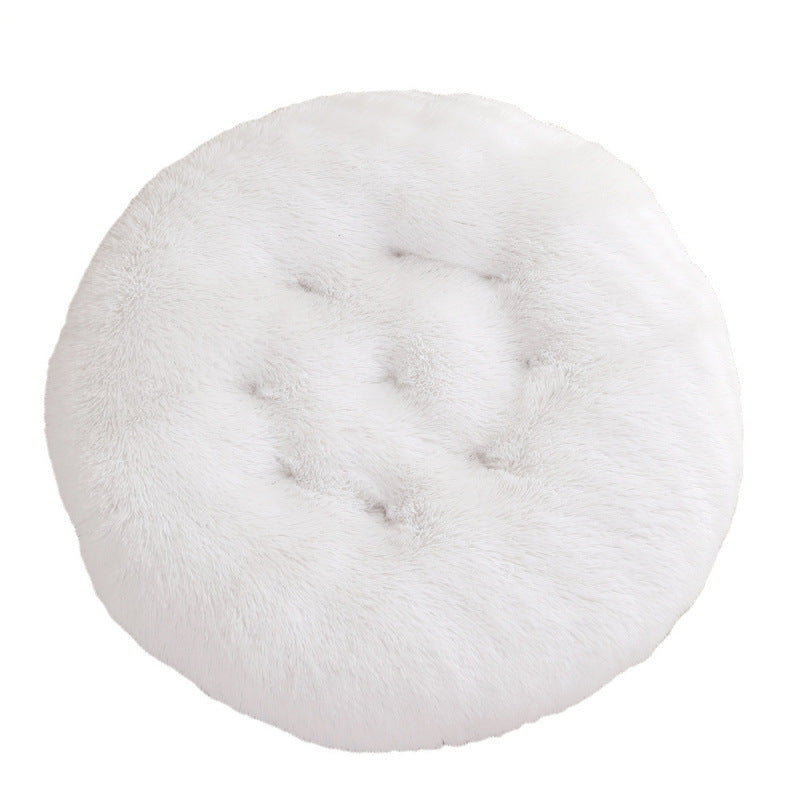 Round Plush Warm Pet Sleep Mat Bed House