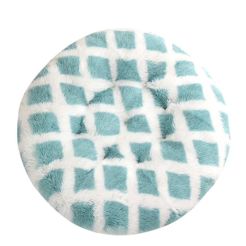 Round Plush Warm Pet Sleep Mat Bed House