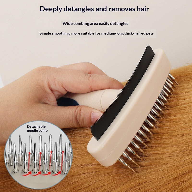 Pet Grooming Brush Detangling Loose And Dead Hair Removal Tool