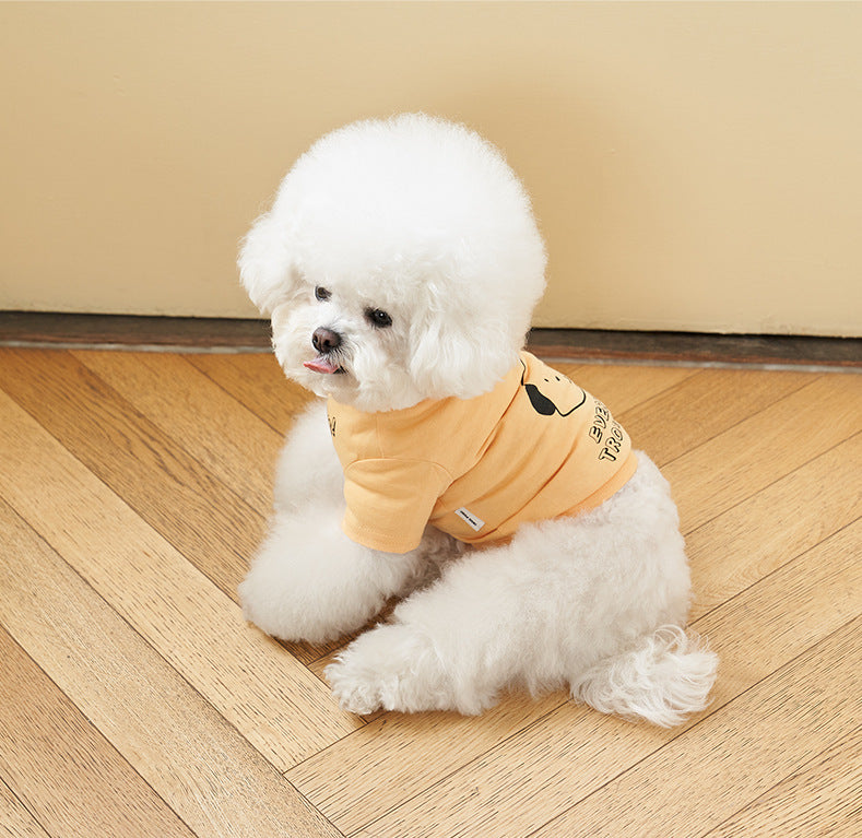 Korean Style Cotton Short Sleeve Printed Pet T Shirt