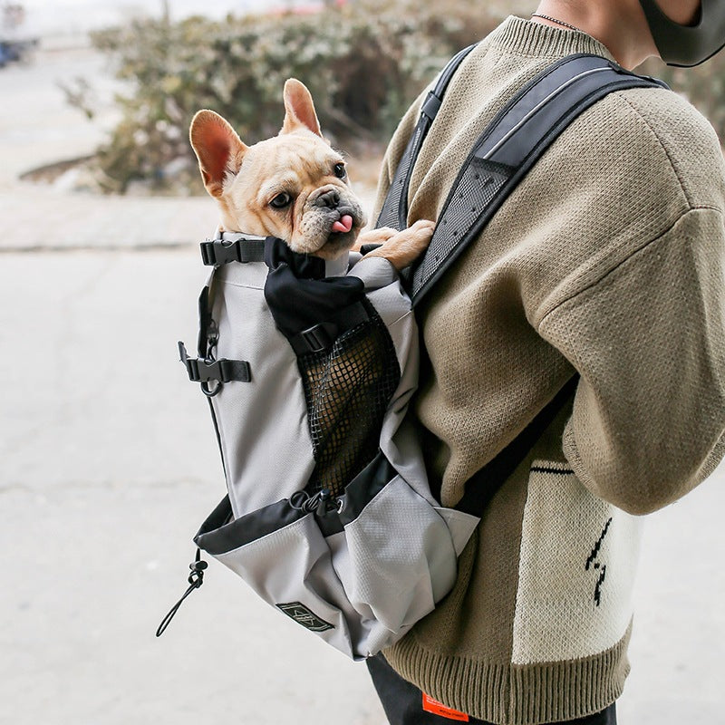 Double Shoulder Pet Backpack Carrier Travel Outdoor Bag